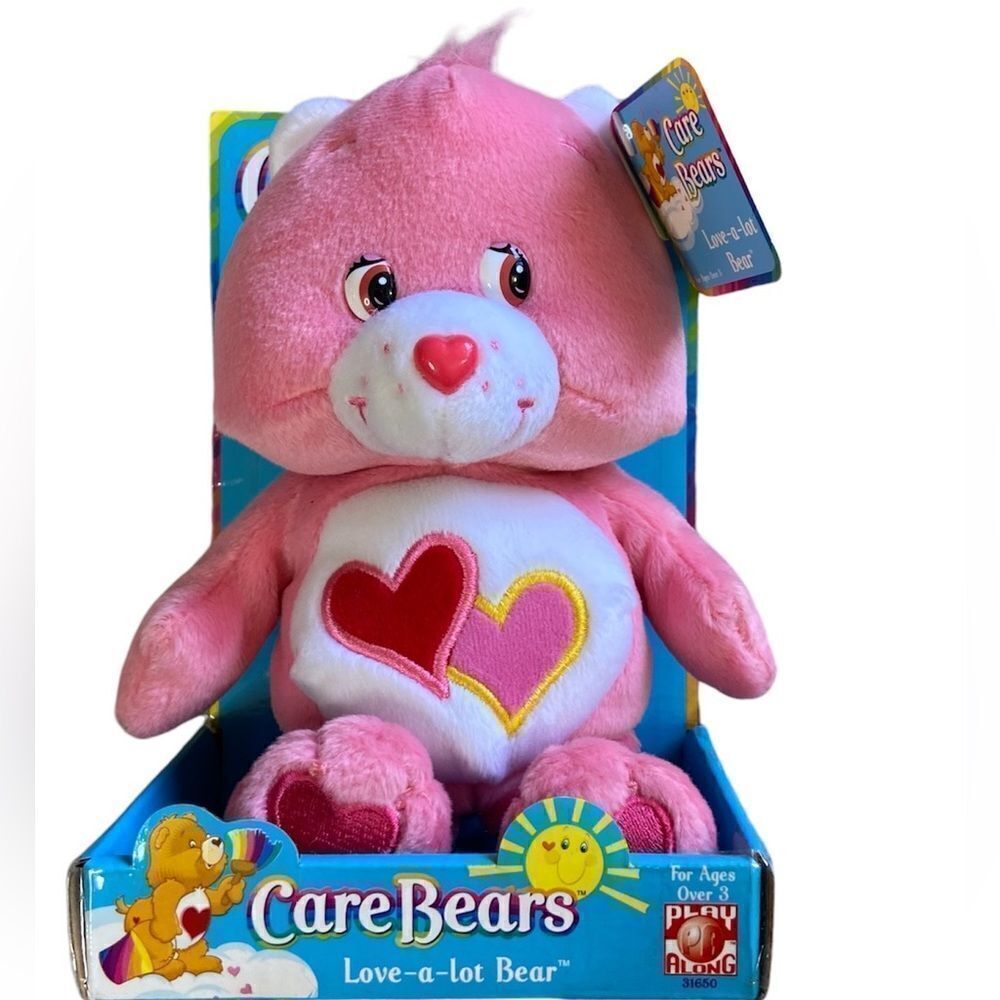 NWT Vtg 2002 Care Bears Love A Lot bear Stuffed Animal